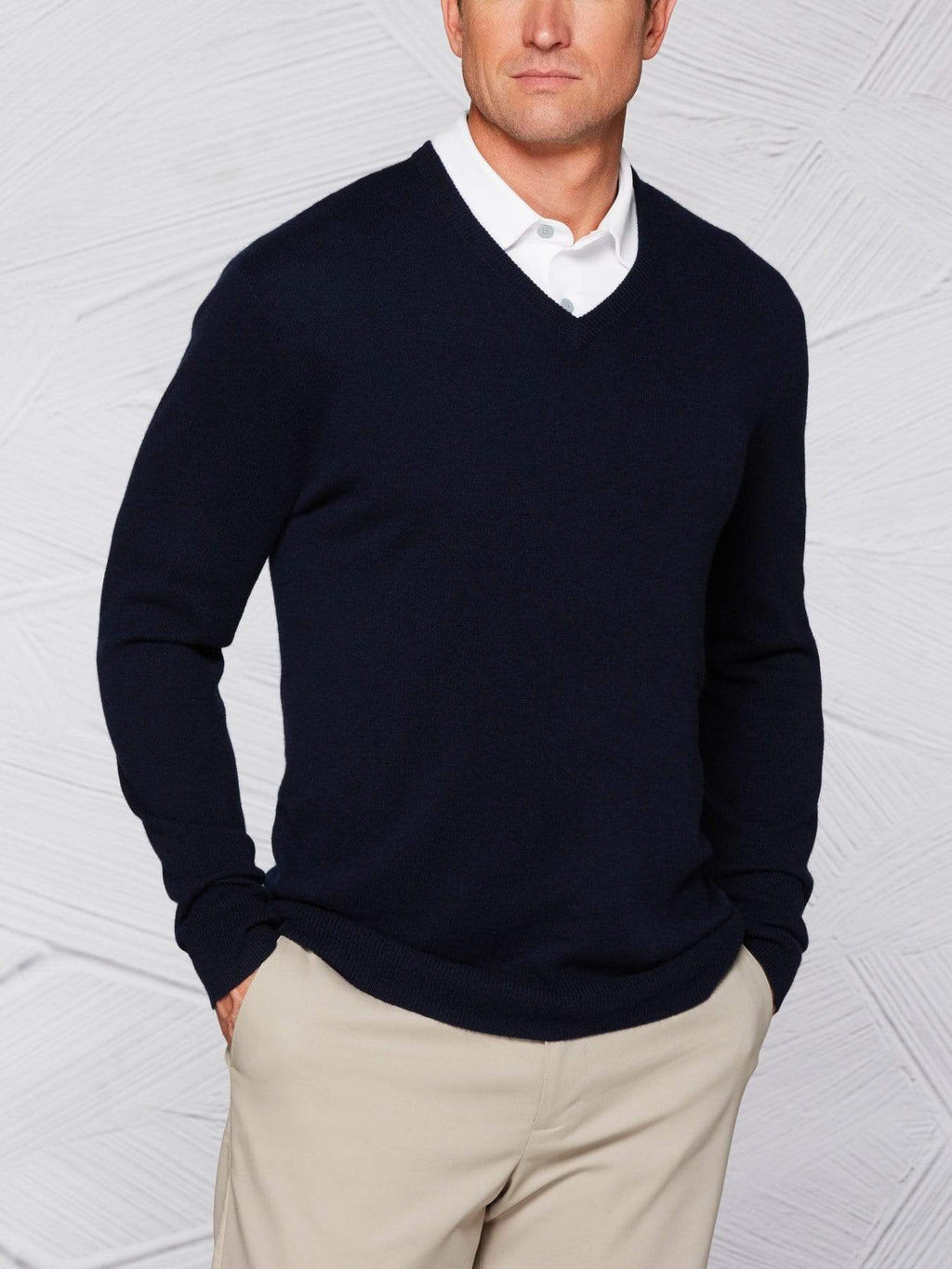 Men's Tour Authentic Cashmere V-Neck Sweater