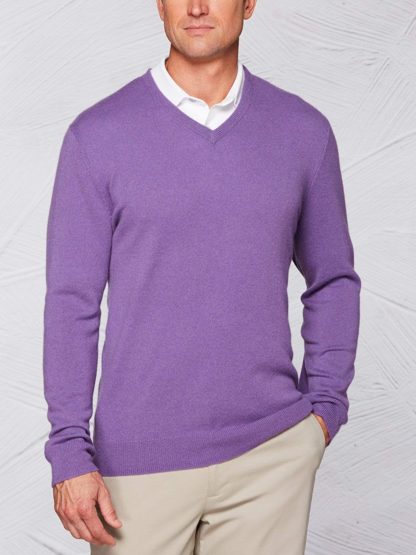 Men's Tour Authentic Cashmere V-Neck Sweater
