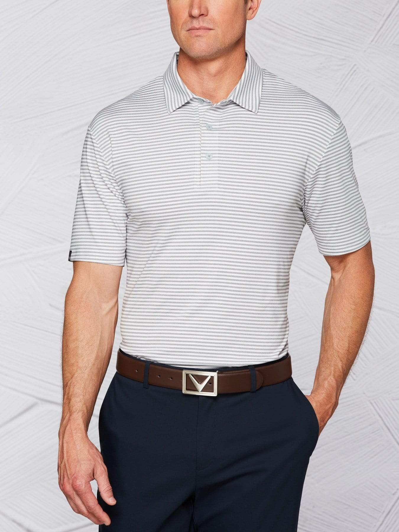 Men's Tour Authentic Fine Striped Polo