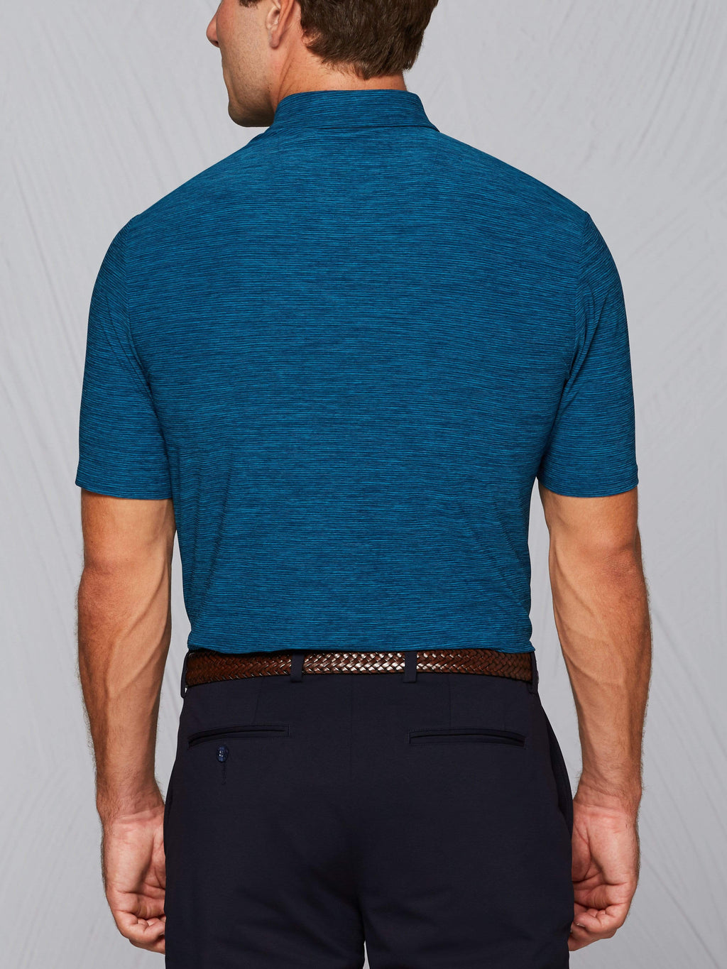 Men's Tour Authentic Heather Striped Polo