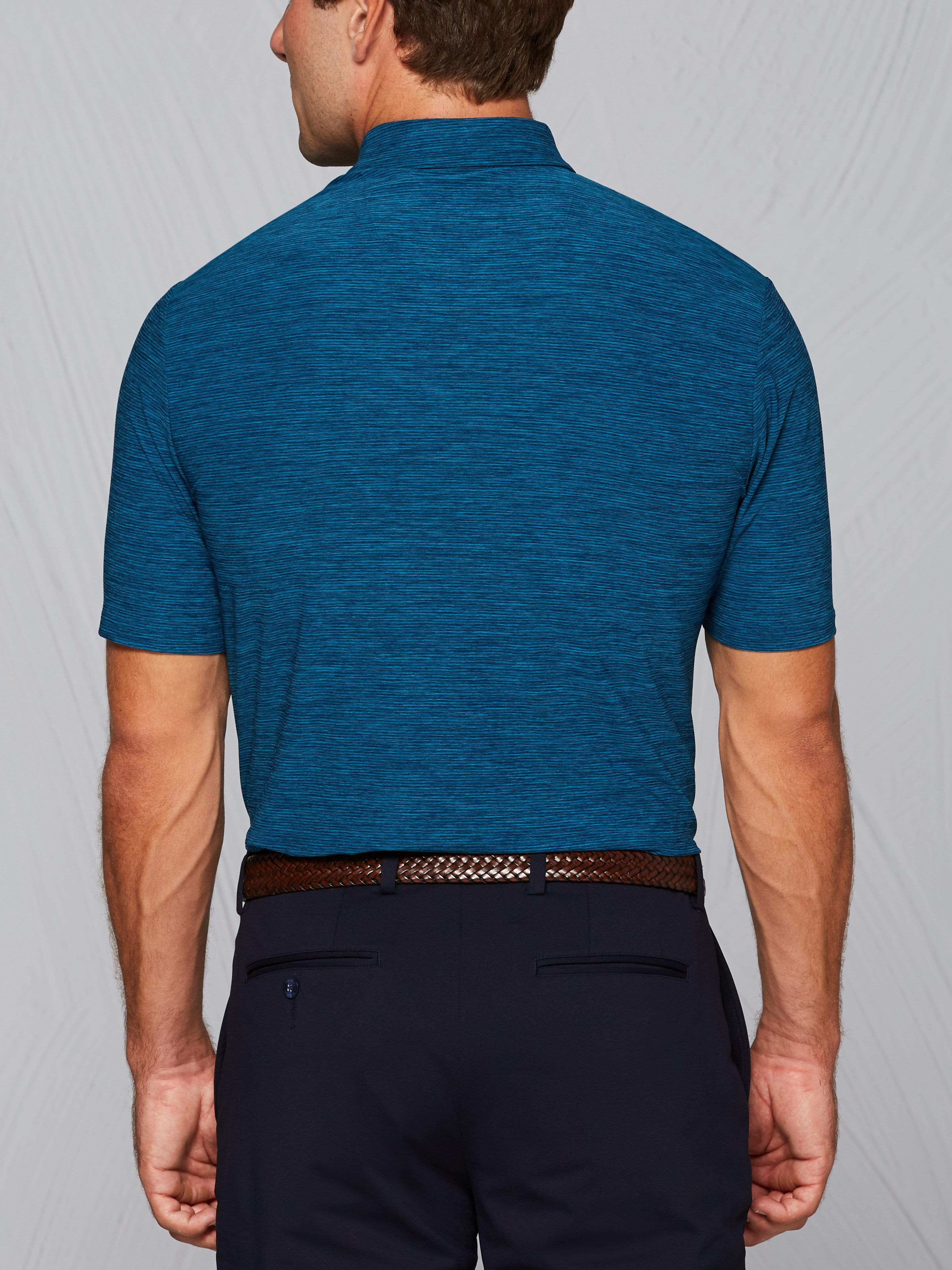 Men's Tour Authentic Heather Striped Polo