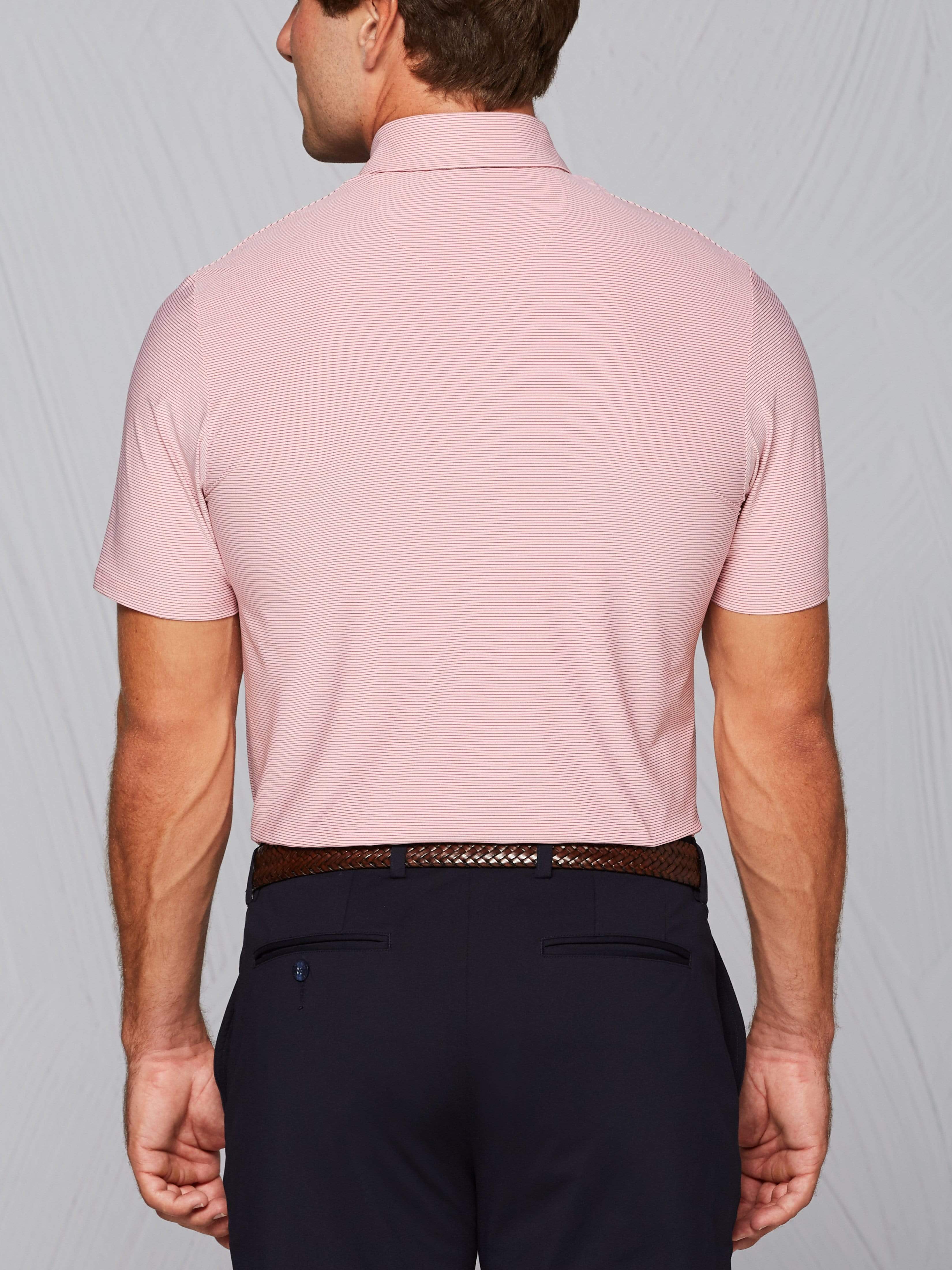 Men's Tour Authentic Heather Striped Polo