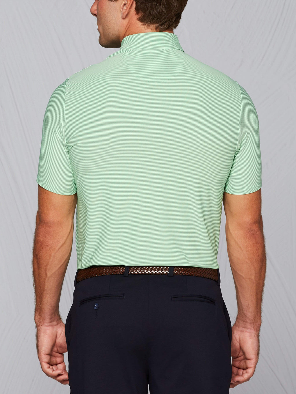 Men's Tour Authentic Heather Striped Polo