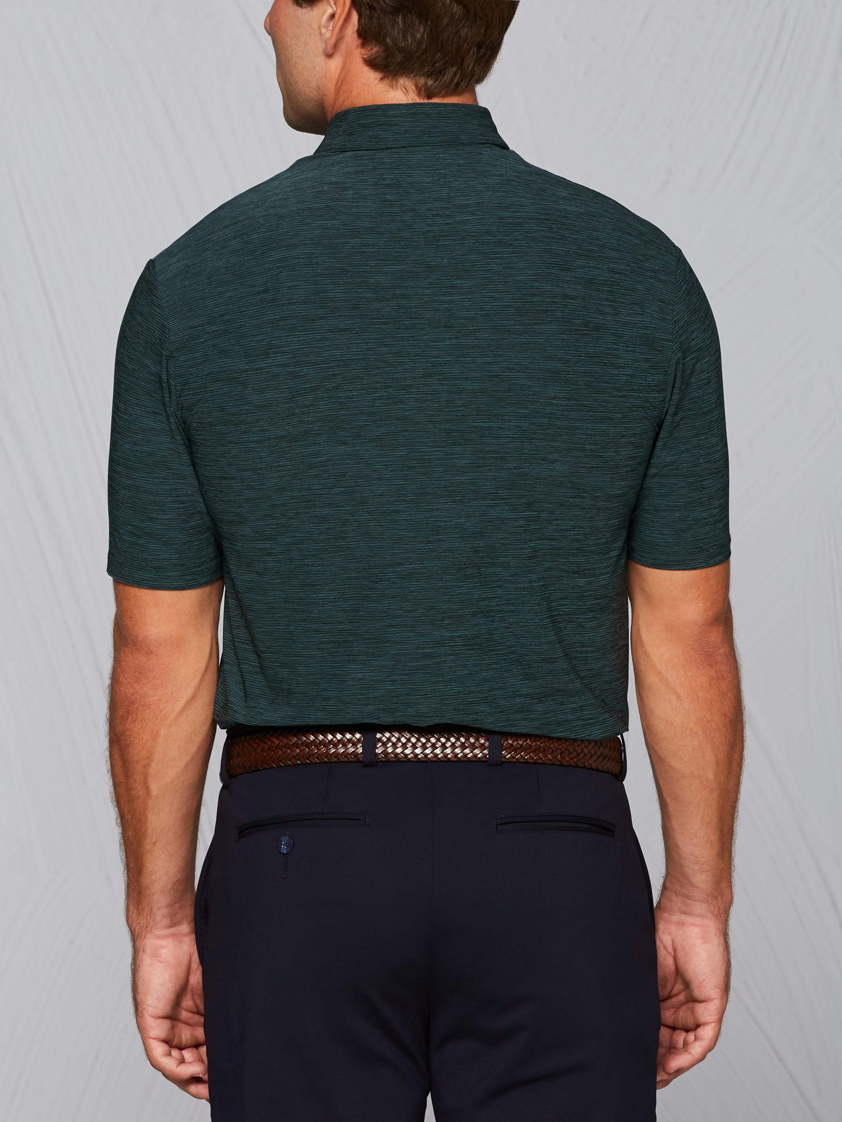 Men's Tour Authentic Heather Striped Polo