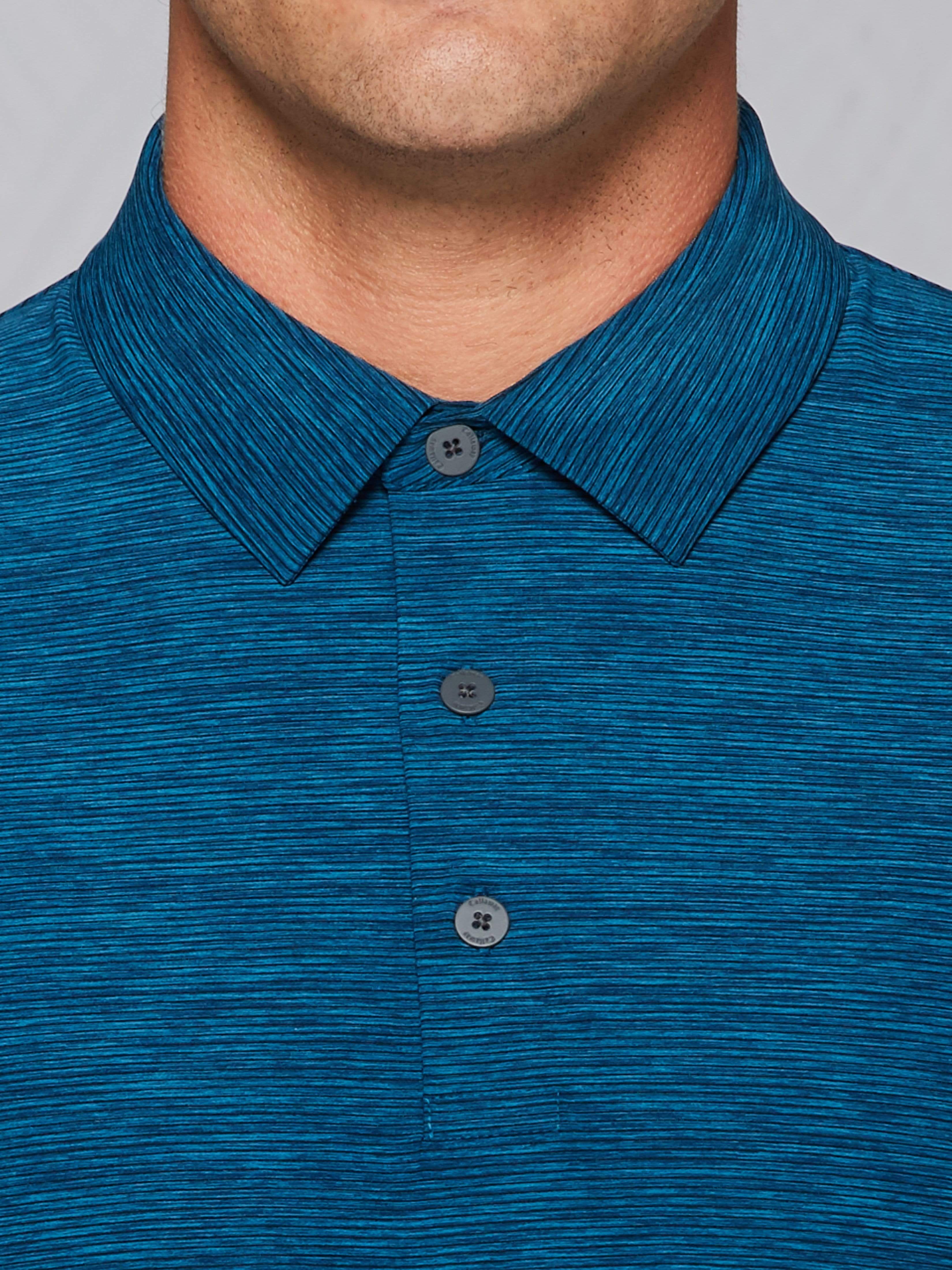 Men's Tour Authentic Heather Striped Polo