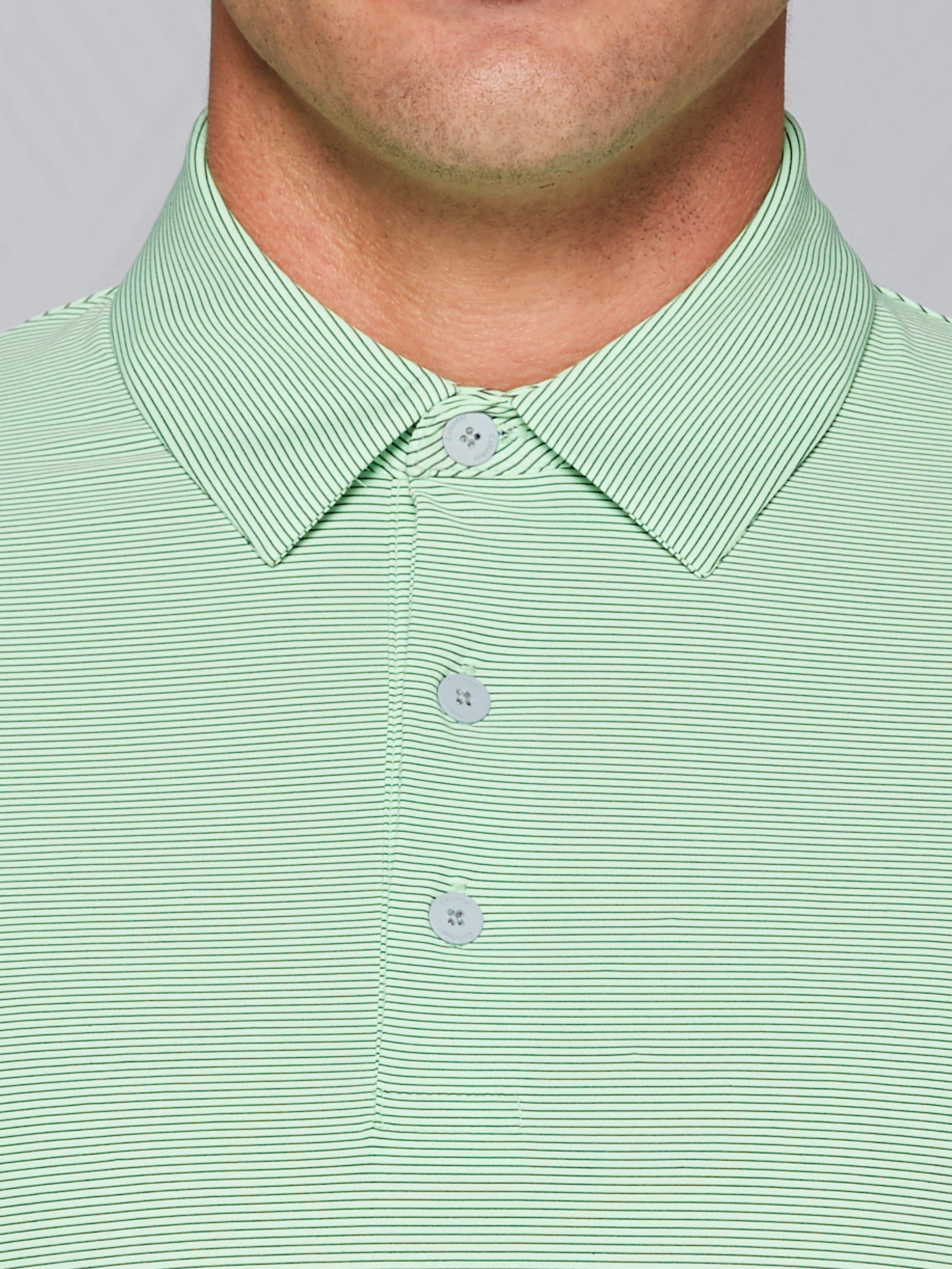 Men's Tour Authentic Heather Striped Polo