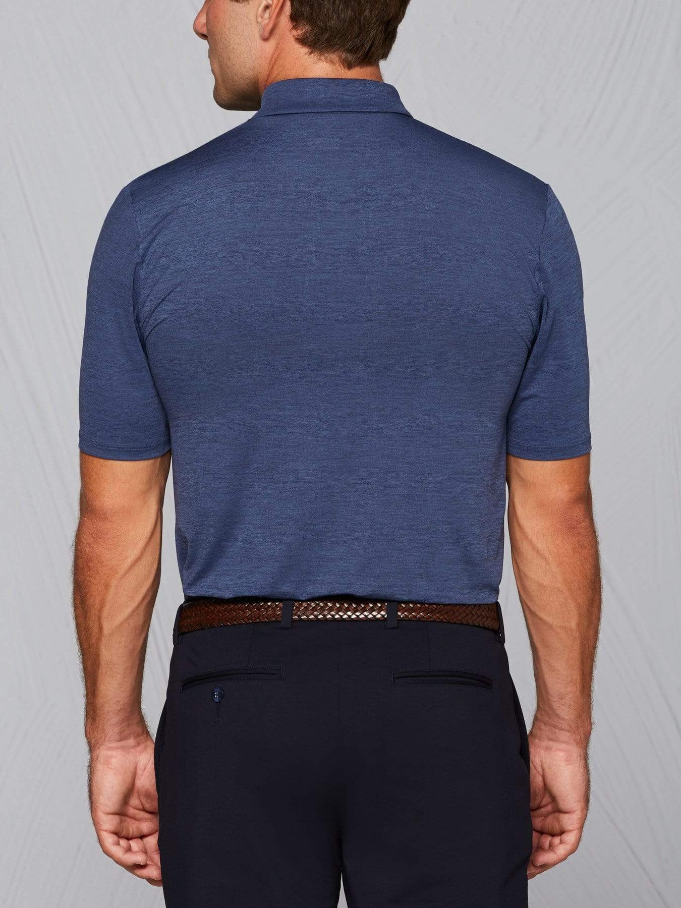 Men's Tour Authentic Heather Striped Polo