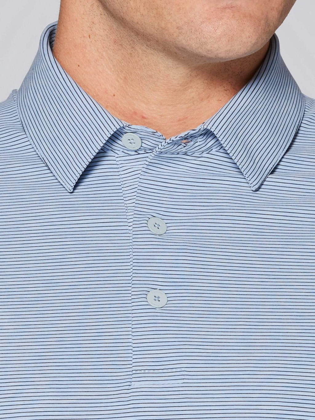 Men's Tour Authentic Heather Striped Polo