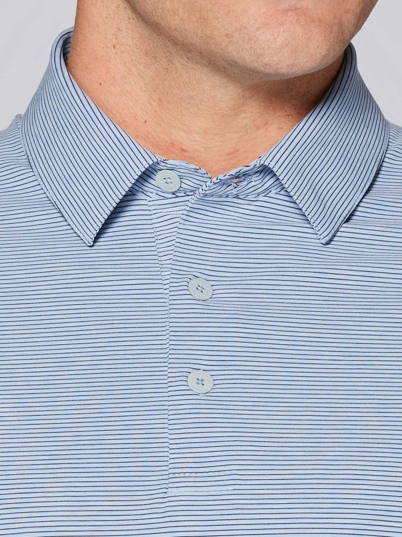Men's Tour Authentic Heather Striped Polo