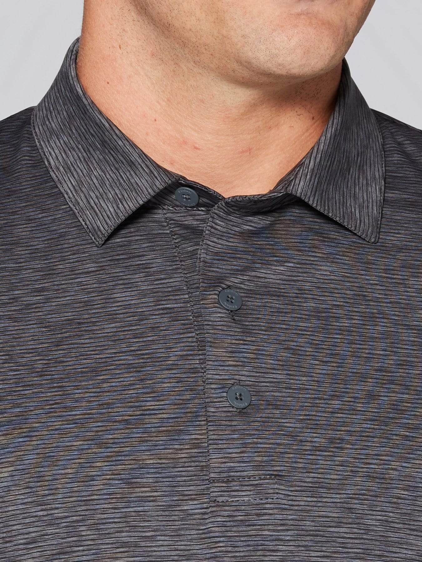 Men's Tour Authentic Heather Striped Polo