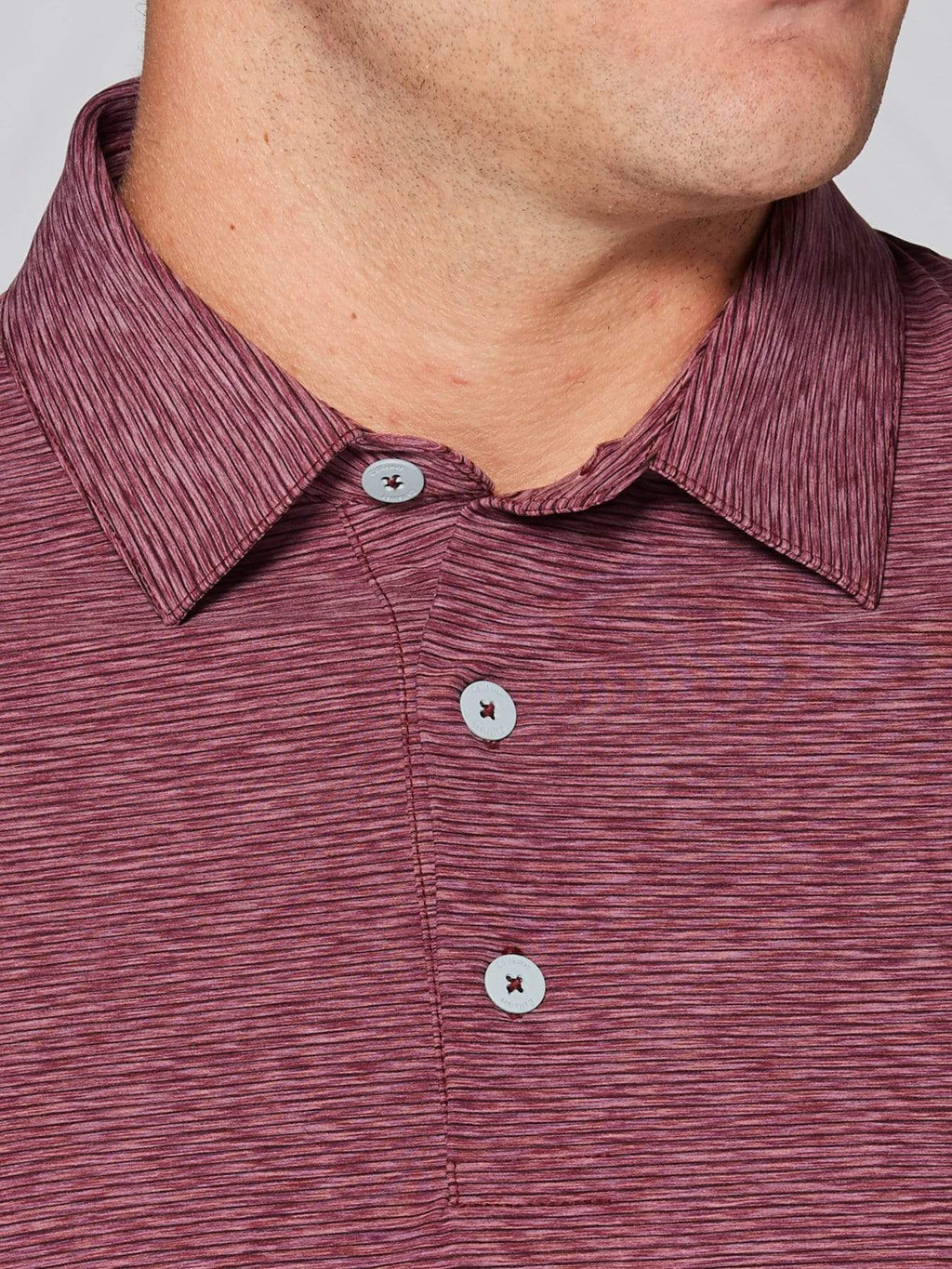Men's Tour Authentic Heather Striped Polo
