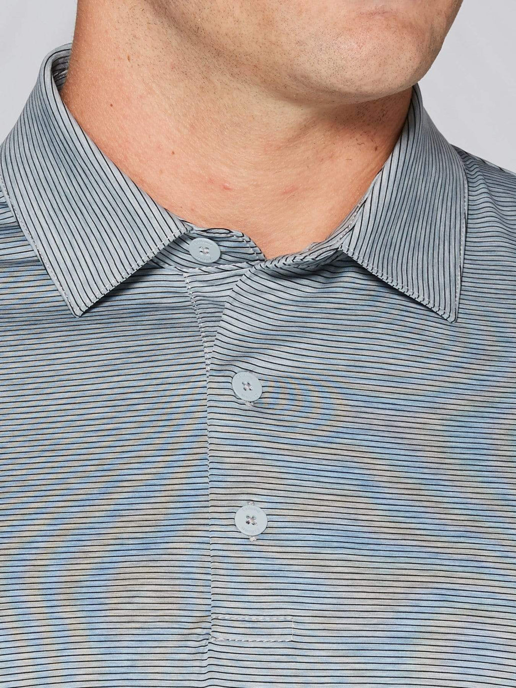 Men's Tour Authentic Heather Striped Polo