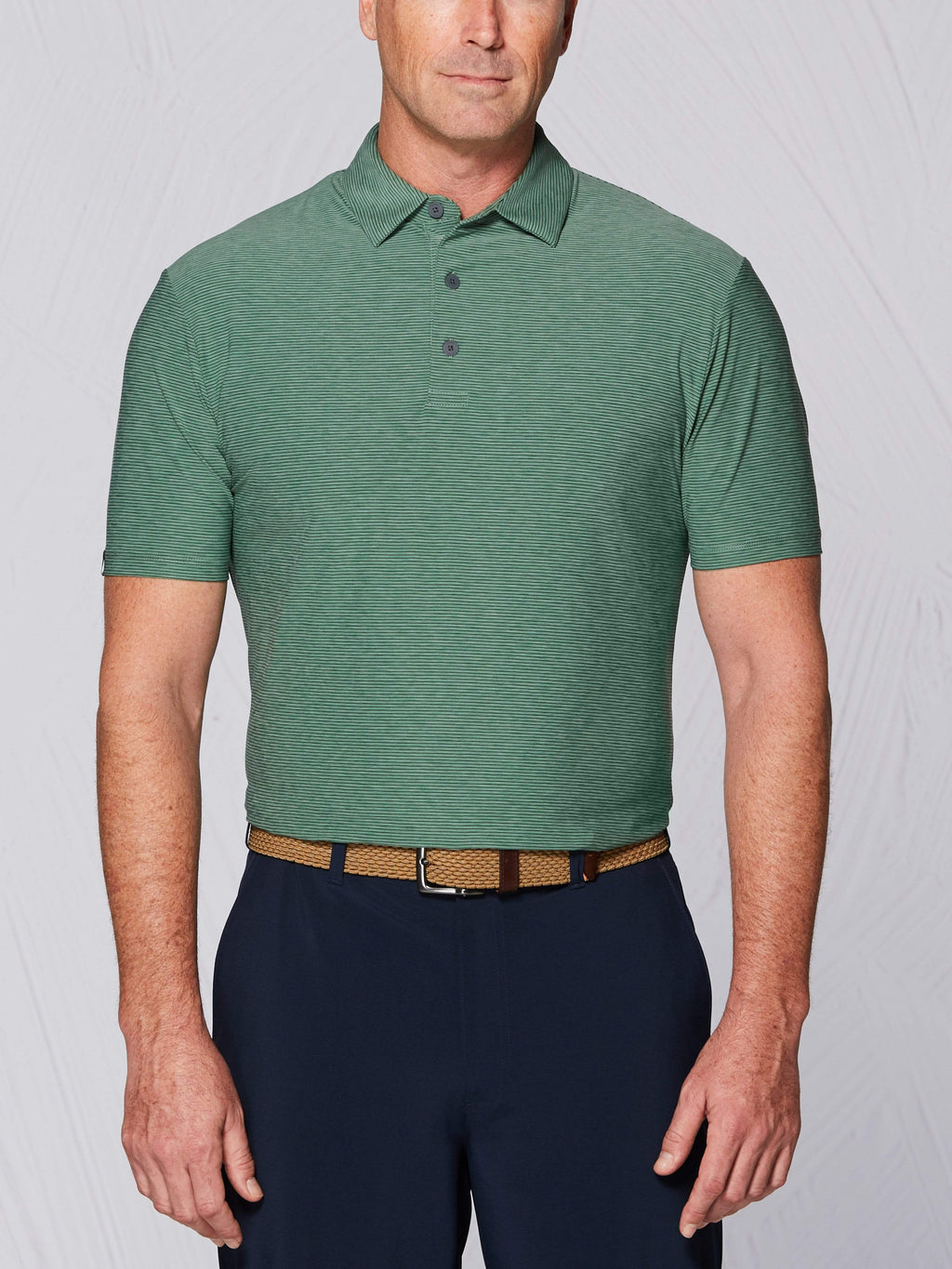 Men's Tour Authentic Heather Striped Polo