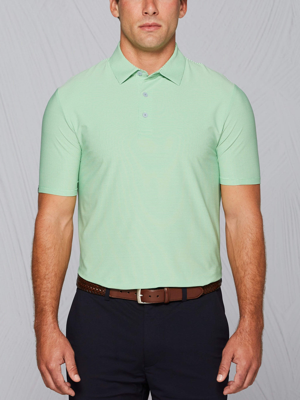 Men's Tour Authentic Heather Striped Polo