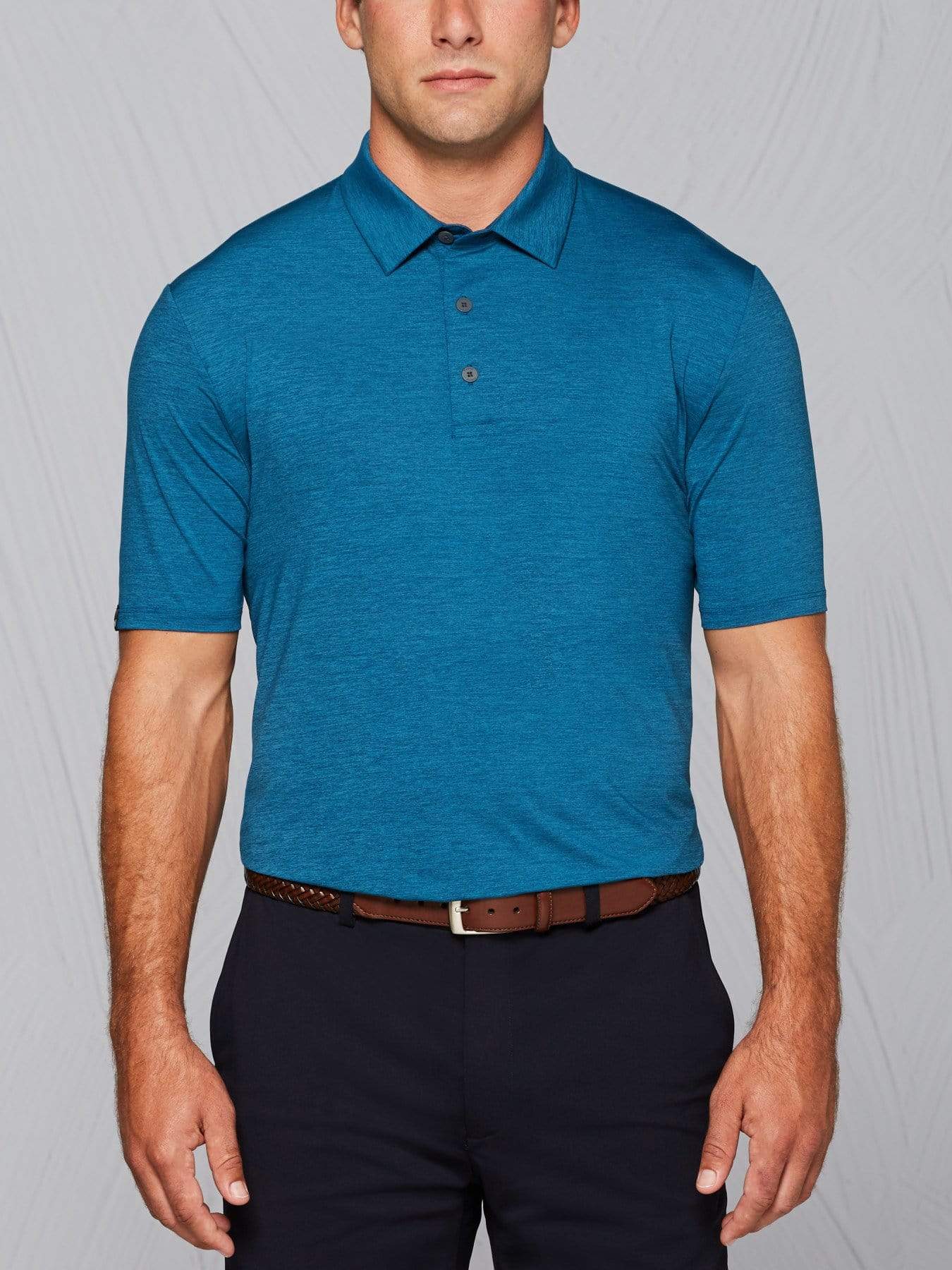 Men's Tour Authentic Heather Striped Polo