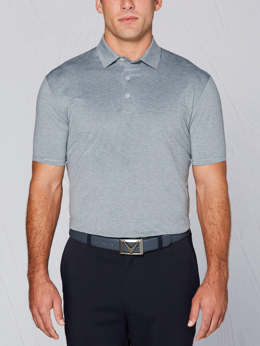 Men's Tour Authentic Heather Striped Polo