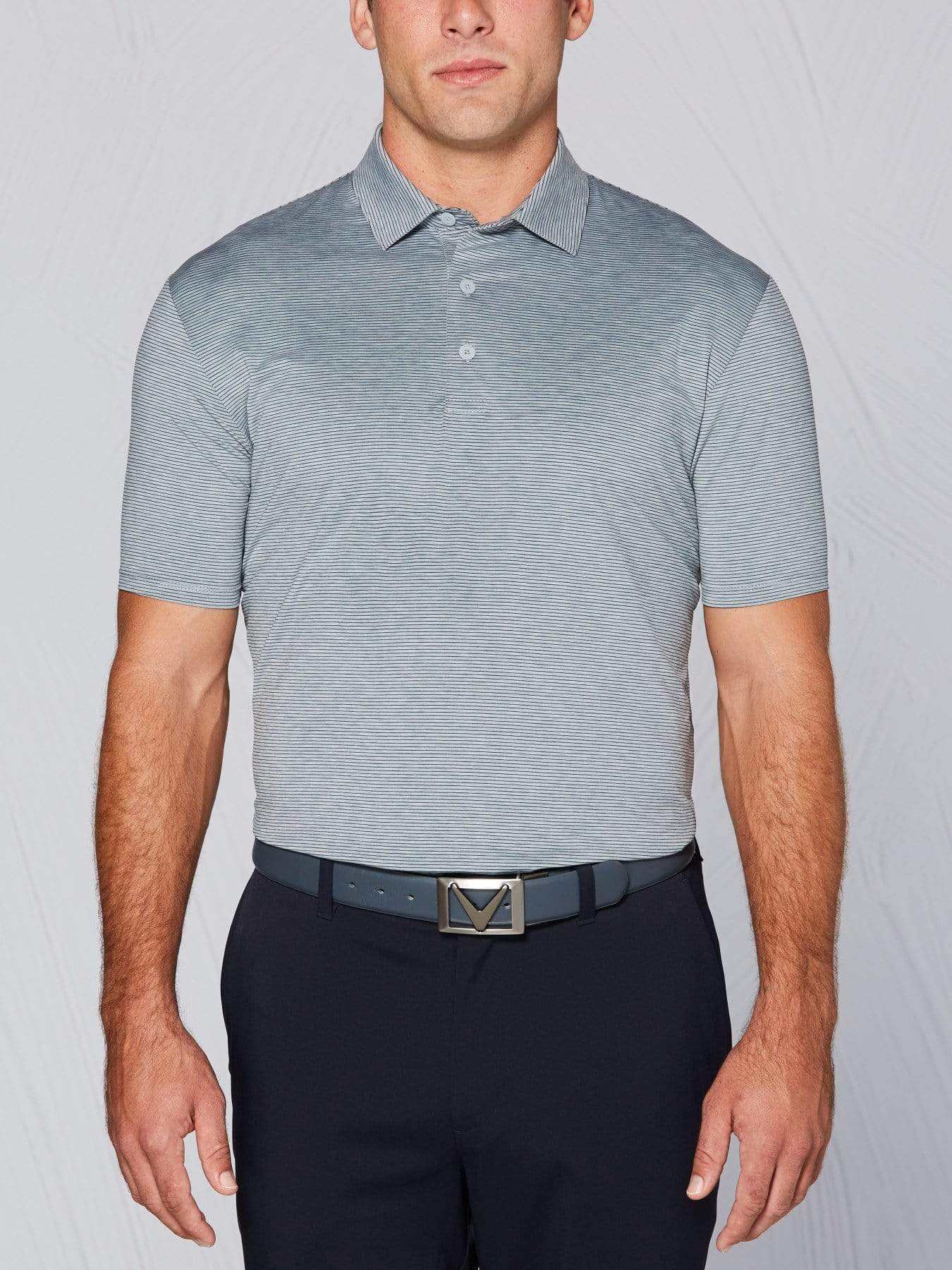 Men's Tour Authentic Heather Striped Polo